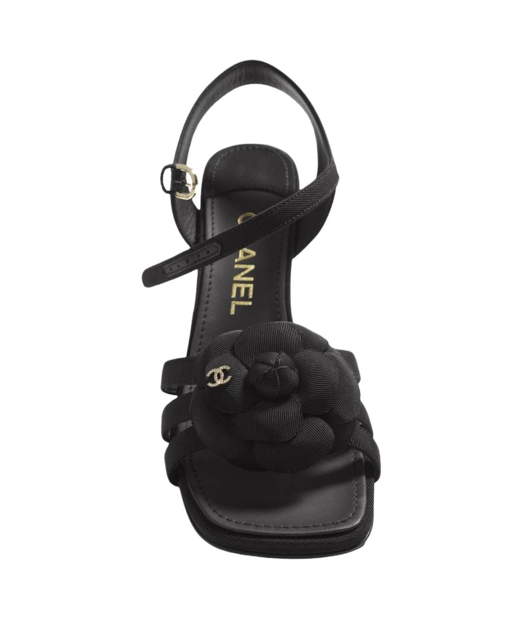 CHANEL Черные босоножки, фото 5