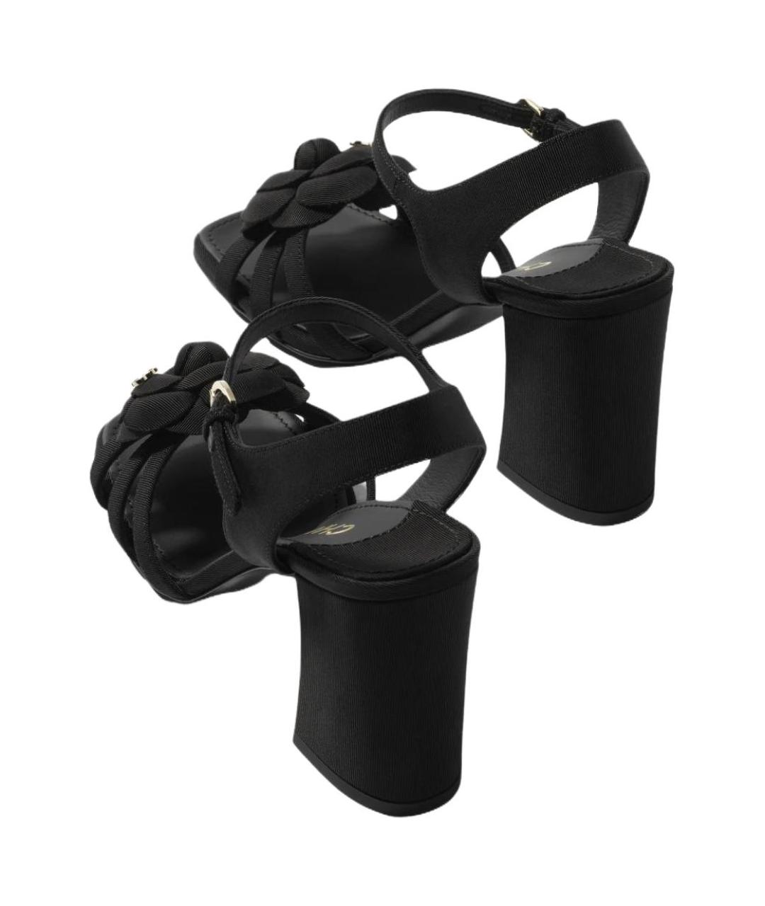 CHANEL Черные босоножки, фото 4