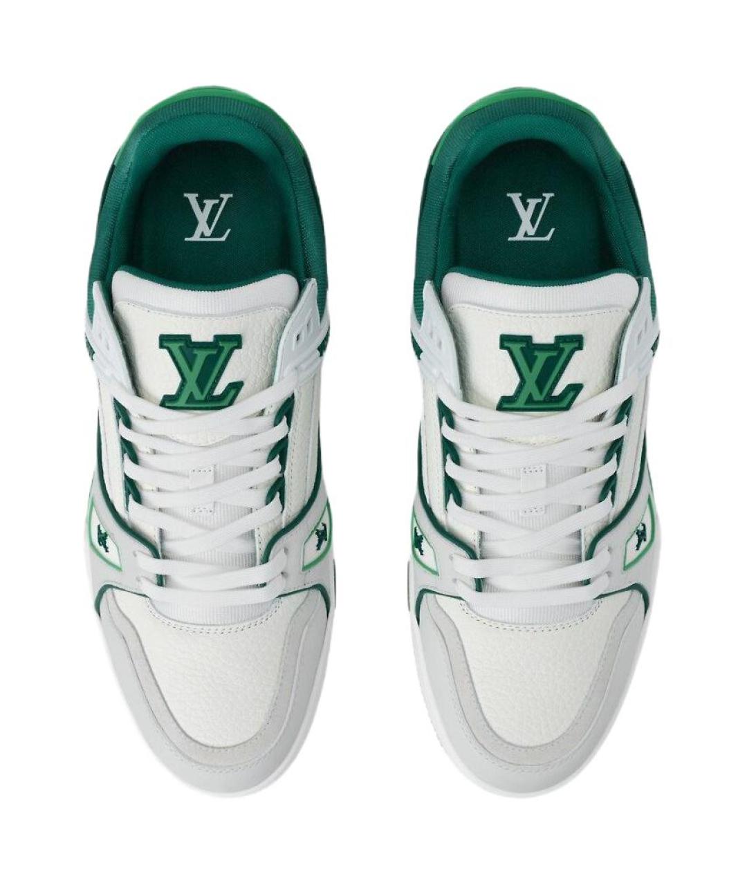 LOUIS VUITTON Зеленые низкие кроссовки / кеды, фото 4