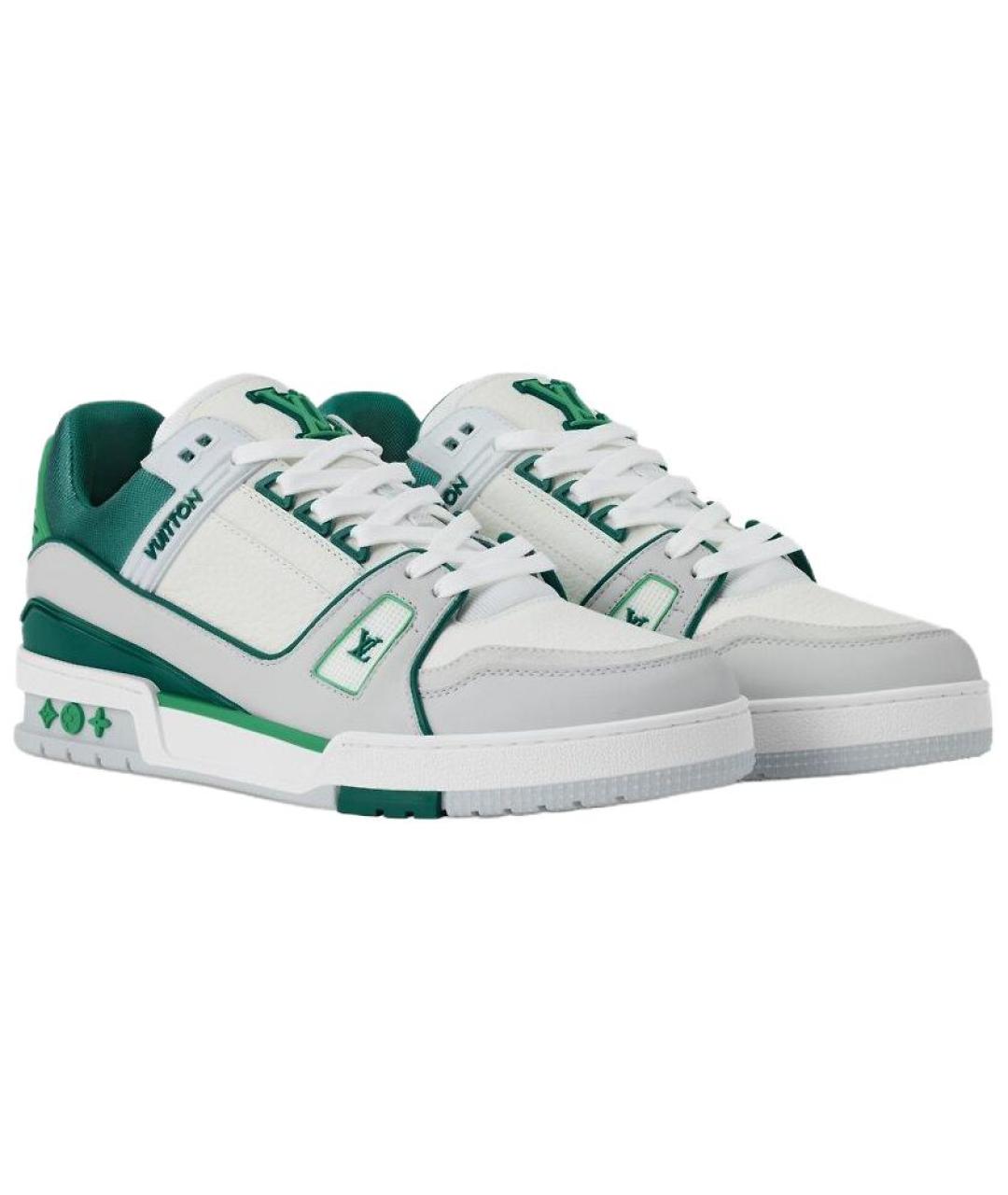 LOUIS VUITTON Зеленые низкие кроссовки / кеды, фото 3