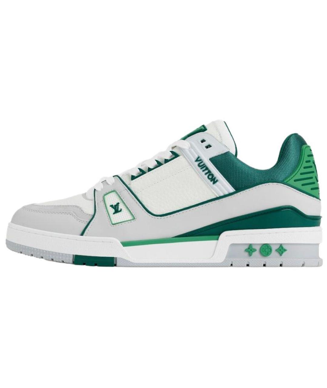 LOUIS VUITTON Зеленые низкие кроссовки / кеды, фото 2