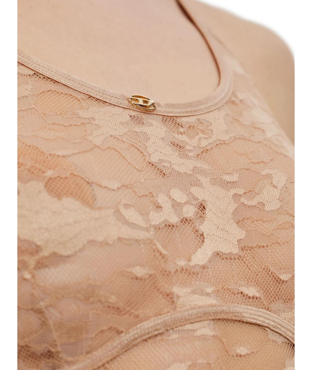 DIESEL Бежевое полиамидовое боди, фото 5