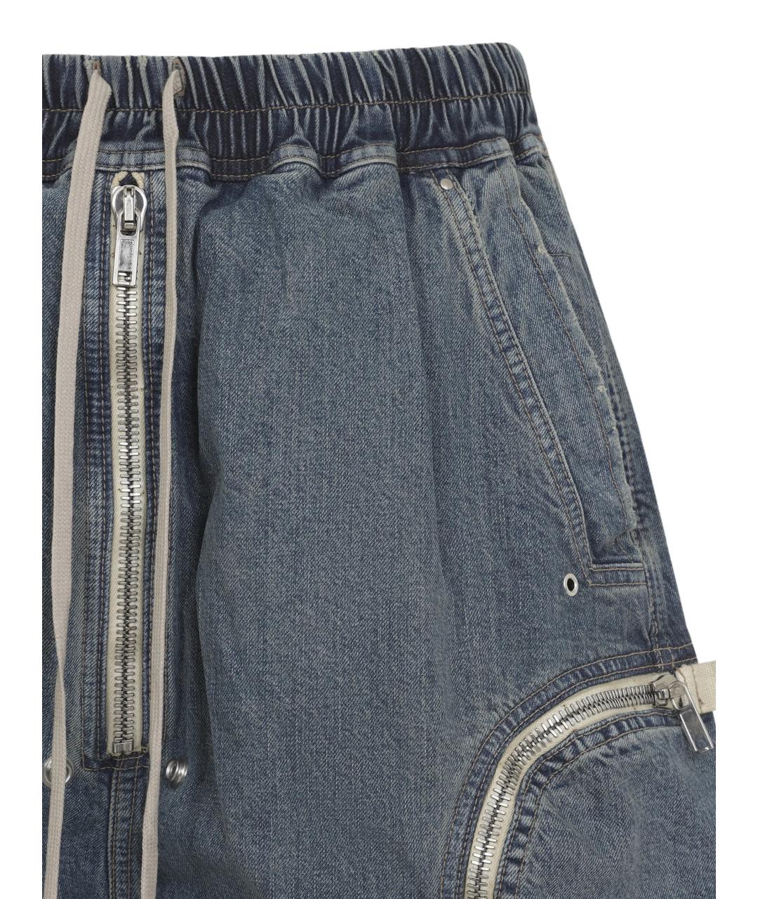 RICK OWENS DRKSHDW Синие хлопковые шорты, фото 3