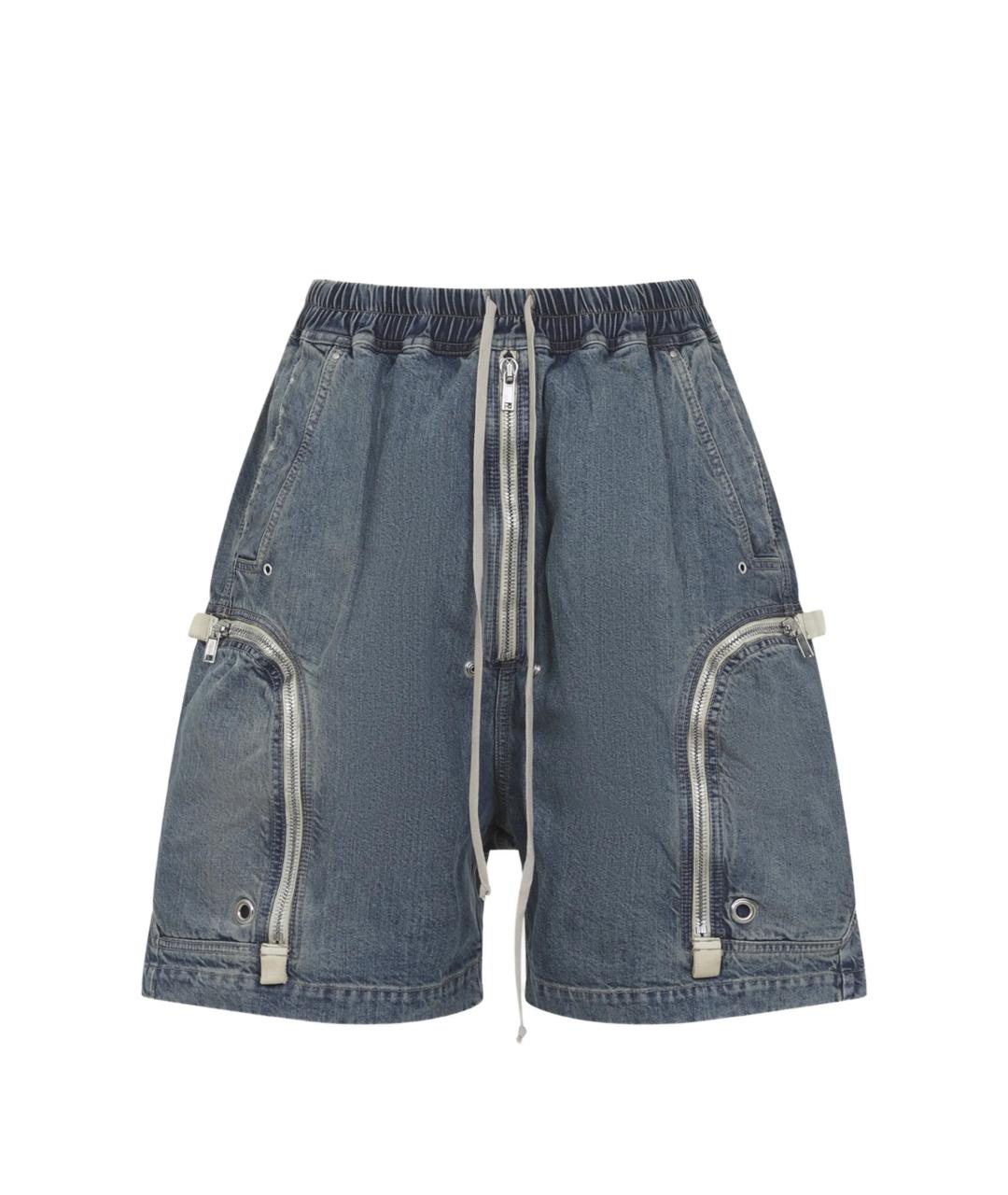 RICK OWENS DRKSHDW Синие хлопковые шорты, фото 1