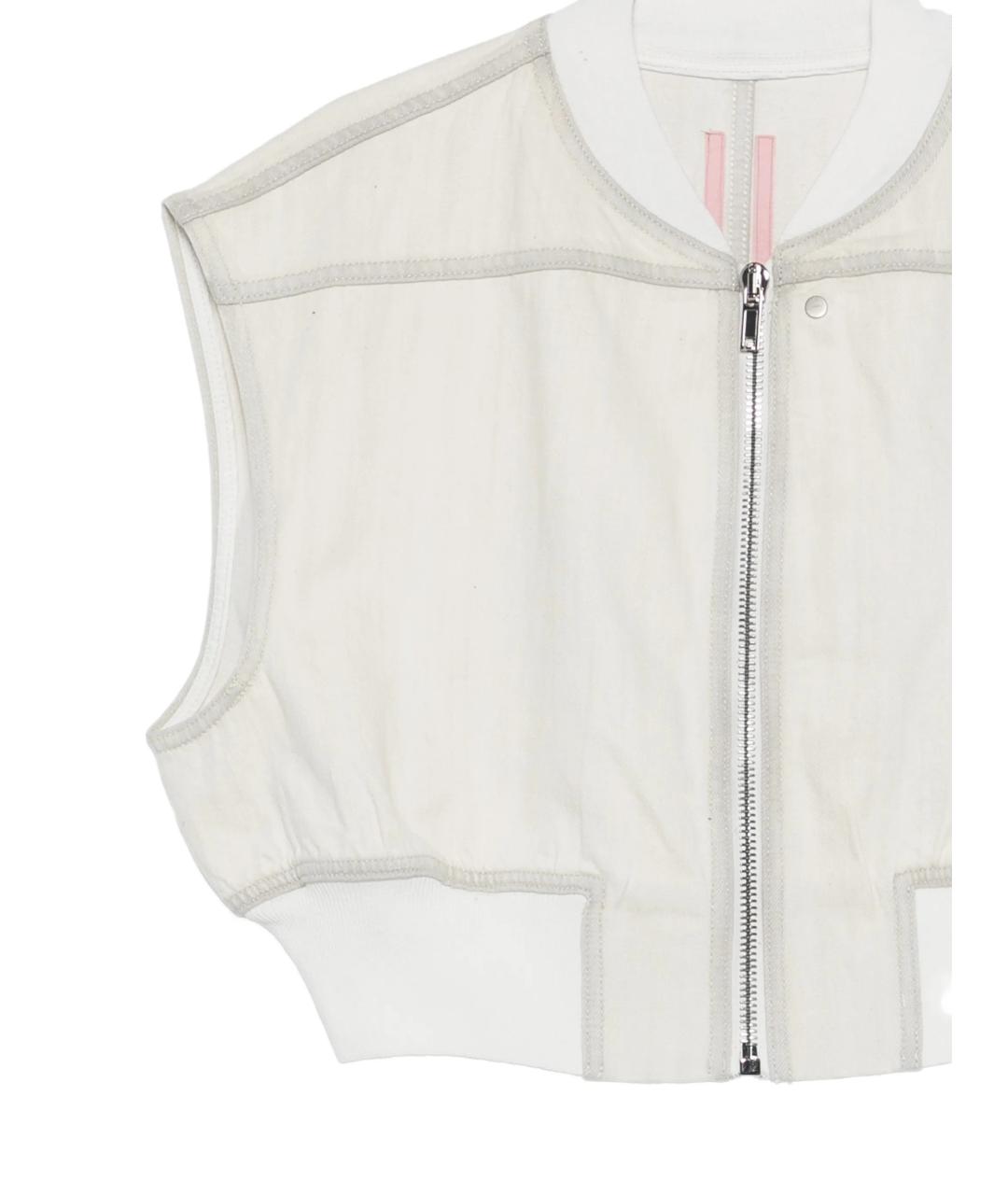 RICK OWENS DRKSHDW Белый хлопковый жилет, фото 3