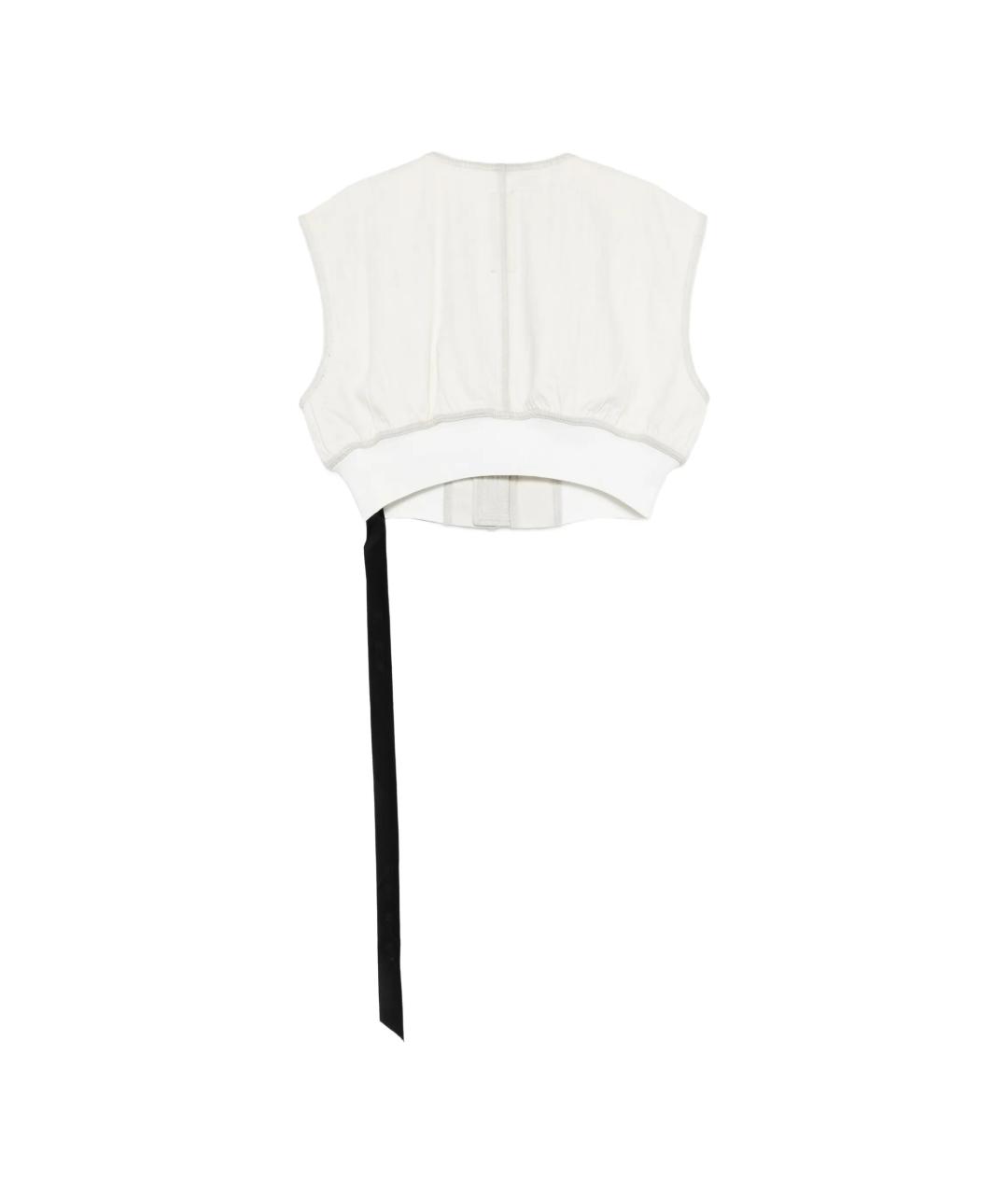 RICK OWENS DRKSHDW Белый хлопковый жилет, фото 2