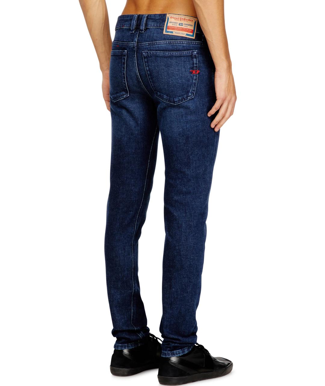 DIESEL Синие хлопковые джинсы скинни, фото 4