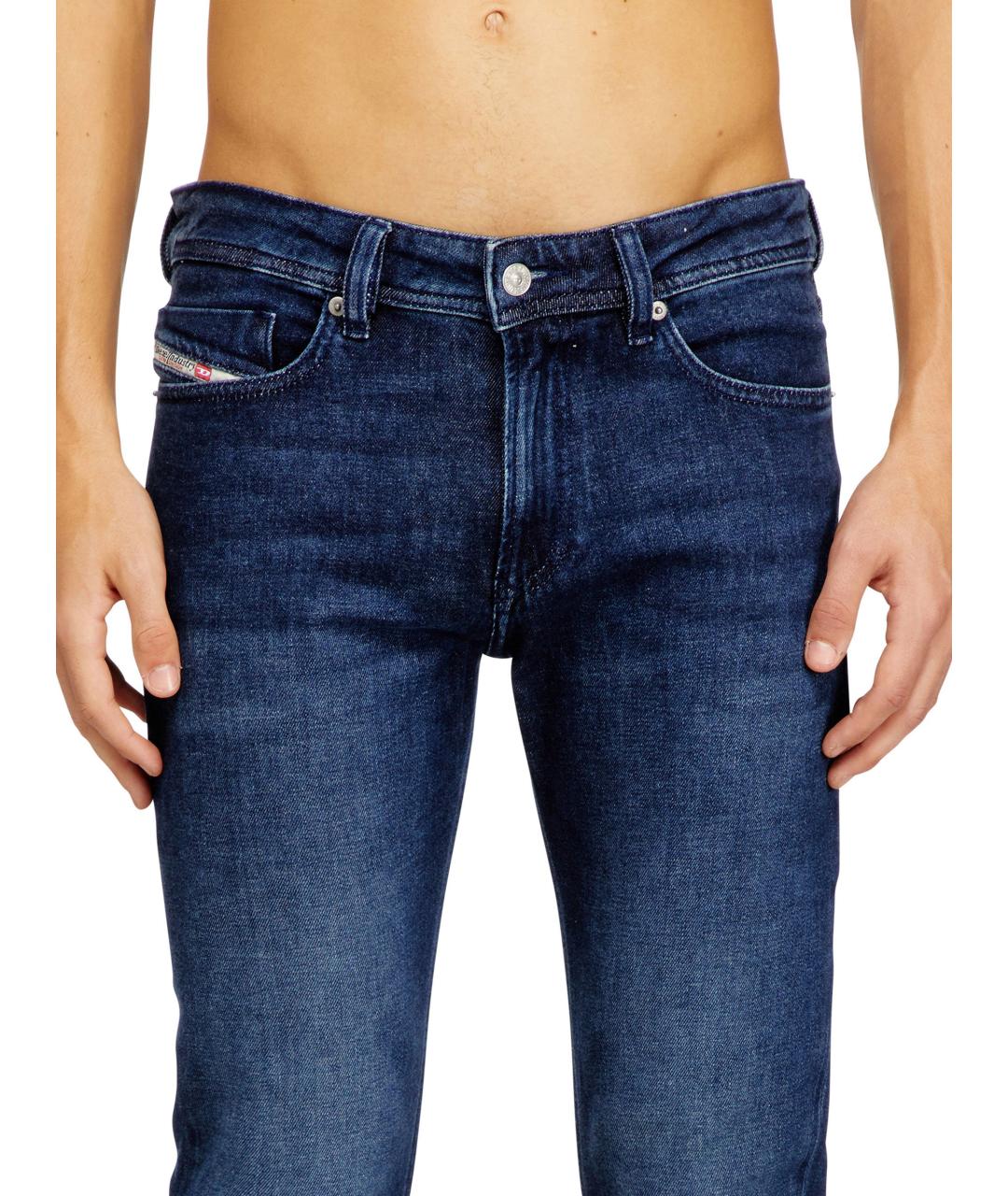 DIESEL Синие хлопковые джинсы скинни, фото 5