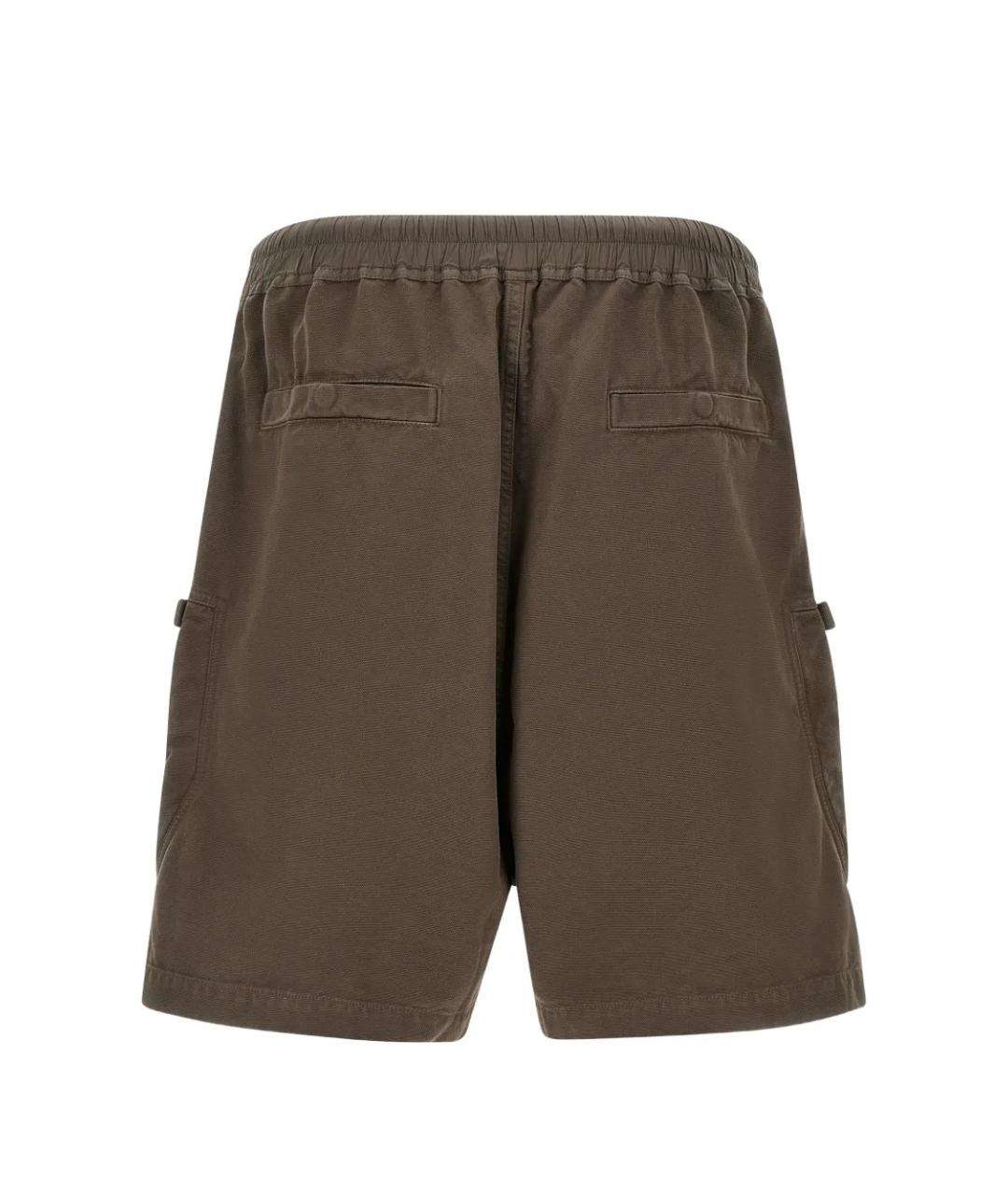 RICK OWENS DRKSHDW Коричневые хлопковые шорты, фото 2