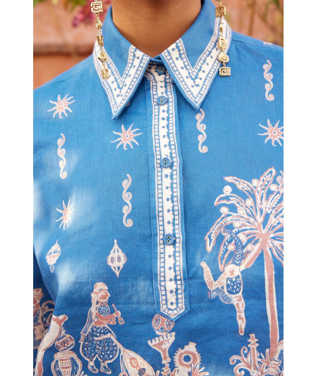 Alemais Синяя льняная рубашка, фото 5