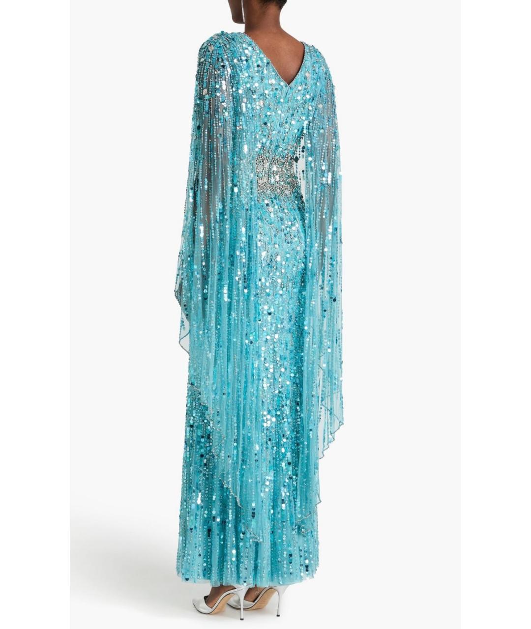 JENNY PACKHAM Бирюзовое коктейльное платье, фото 3