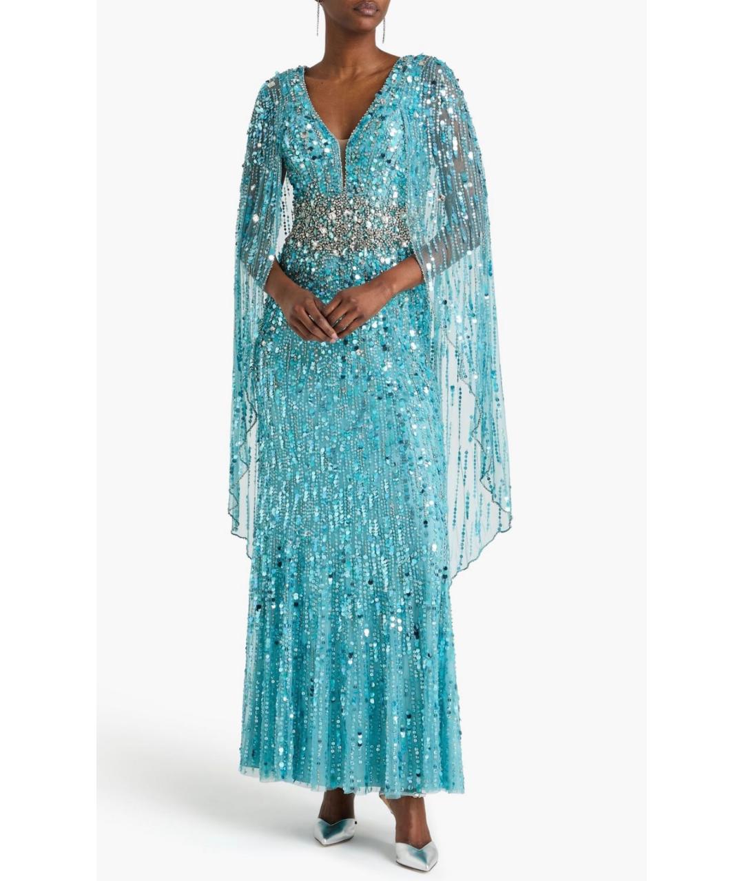 JENNY PACKHAM Бирюзовое коктейльное платье, фото 2