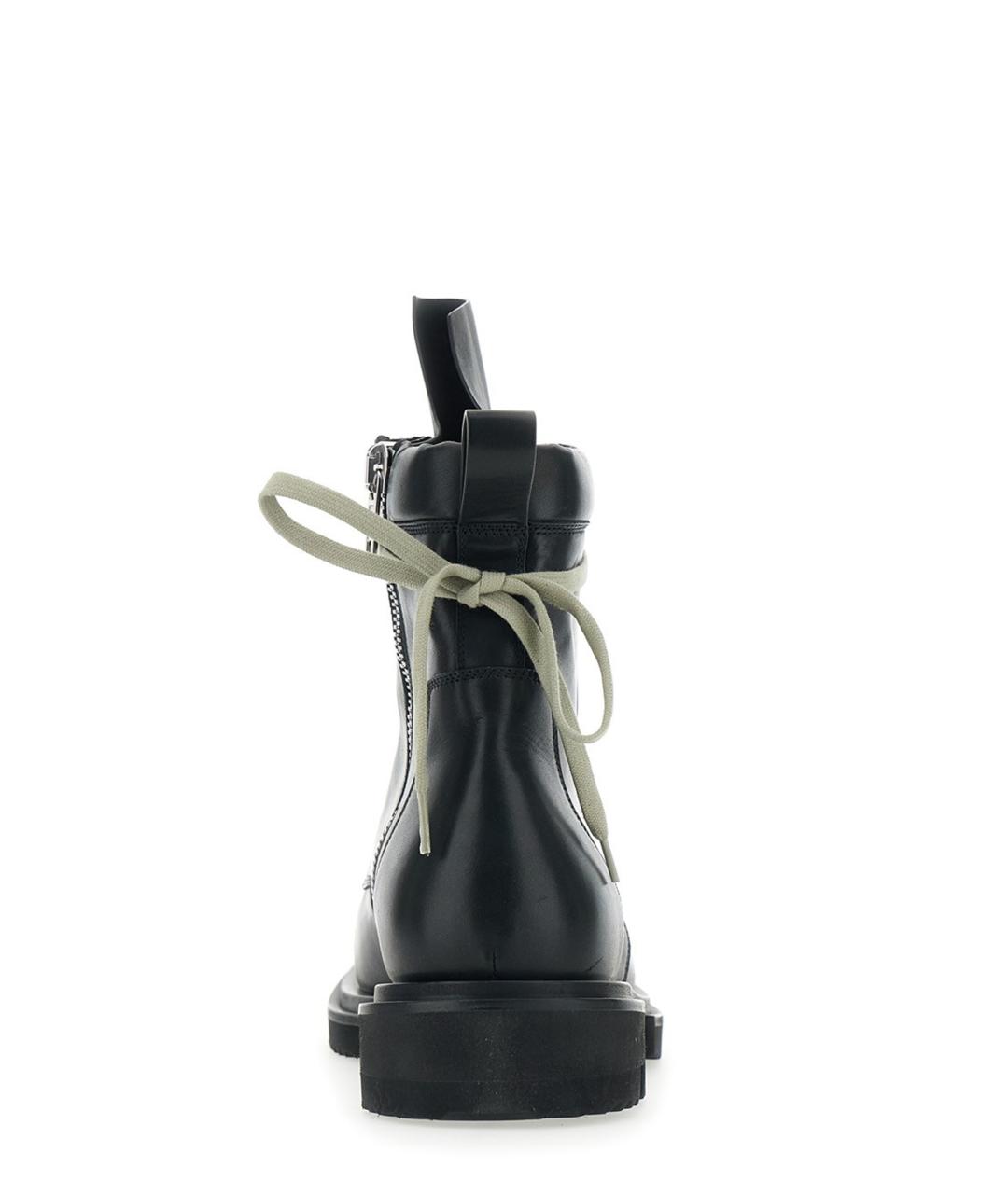 RICK OWENS Черные кожаные высокие ботинки, фото 4