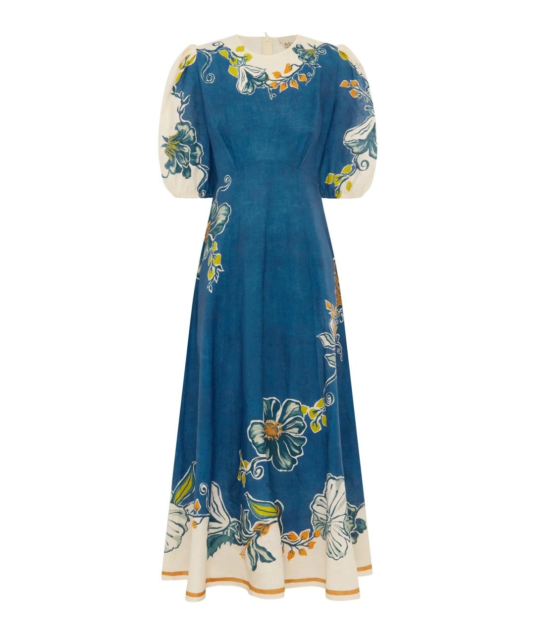 Alemais Синее льняное повседневное платье, фото 1