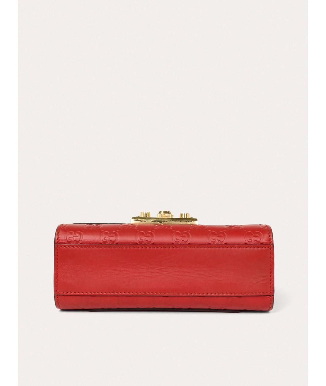 GUCCI Красная кожаная сумка через плечо, фото 4