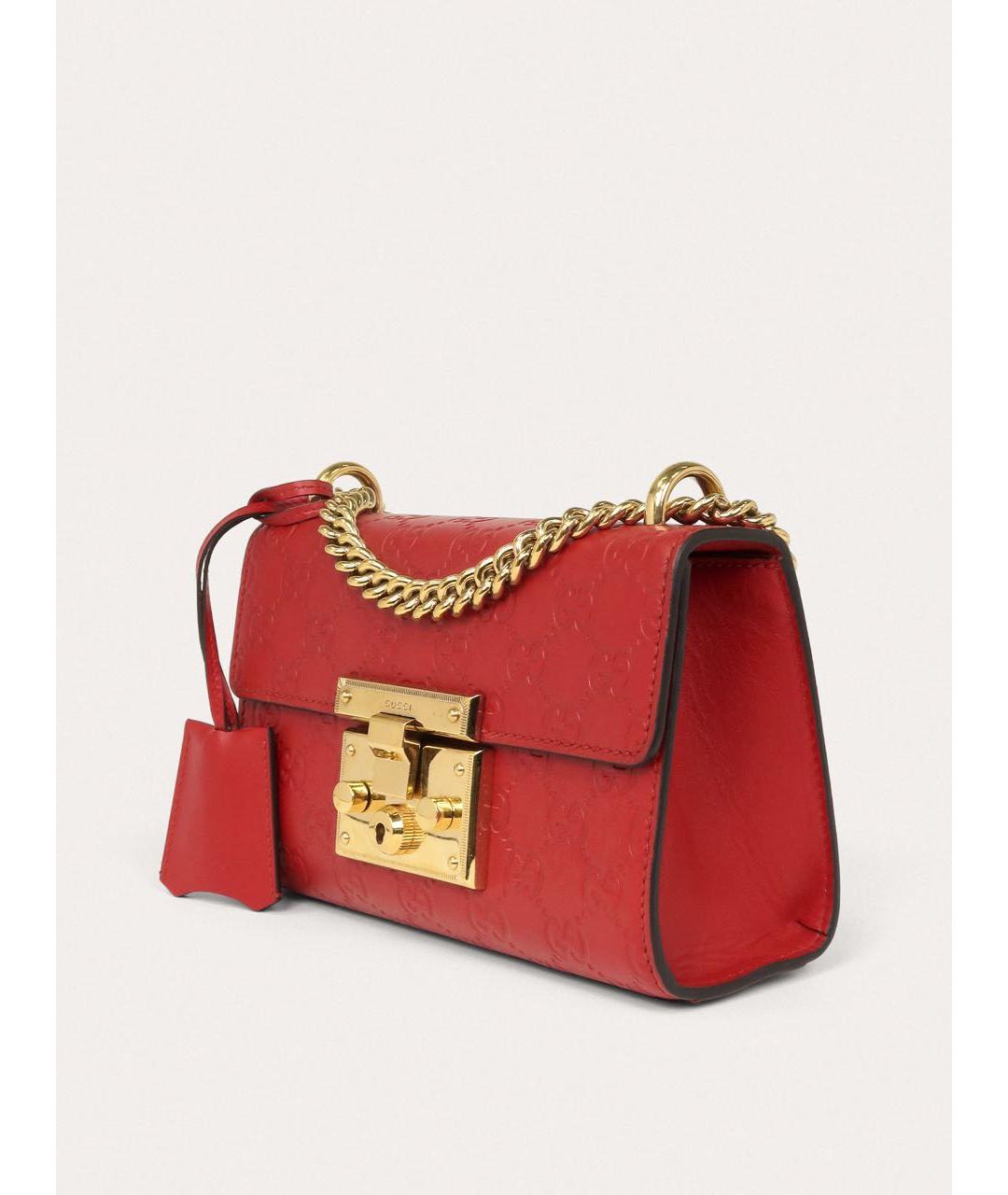 GUCCI Красная кожаная сумка через плечо, фото 2