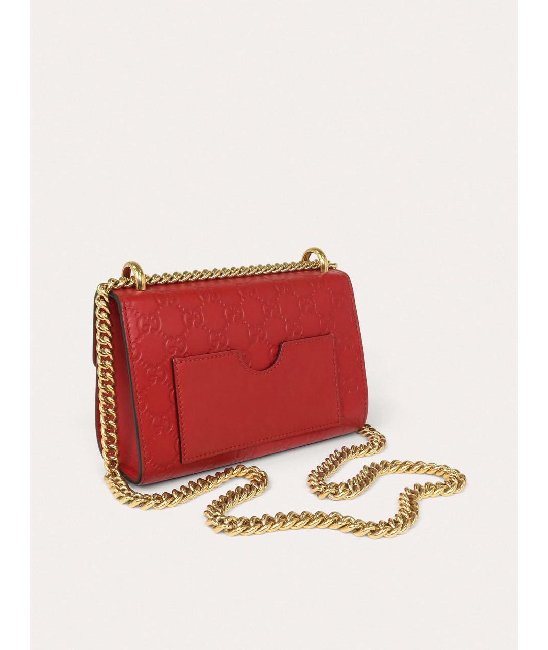 GUCCI Красная кожаная сумка через плечо, фото 7
