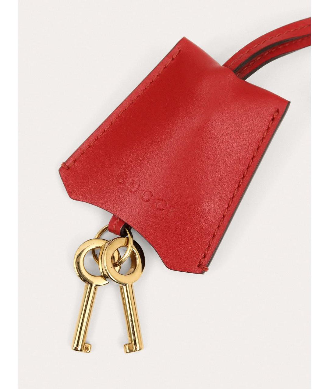 GUCCI Красная кожаная сумка через плечо, фото 5