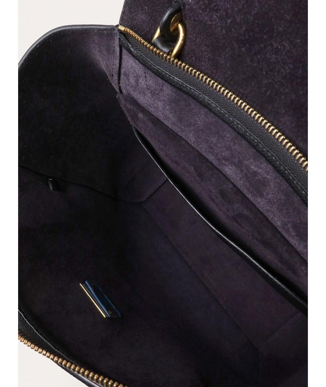 CELINE Черная кожаная сумка через плечо, фото 4