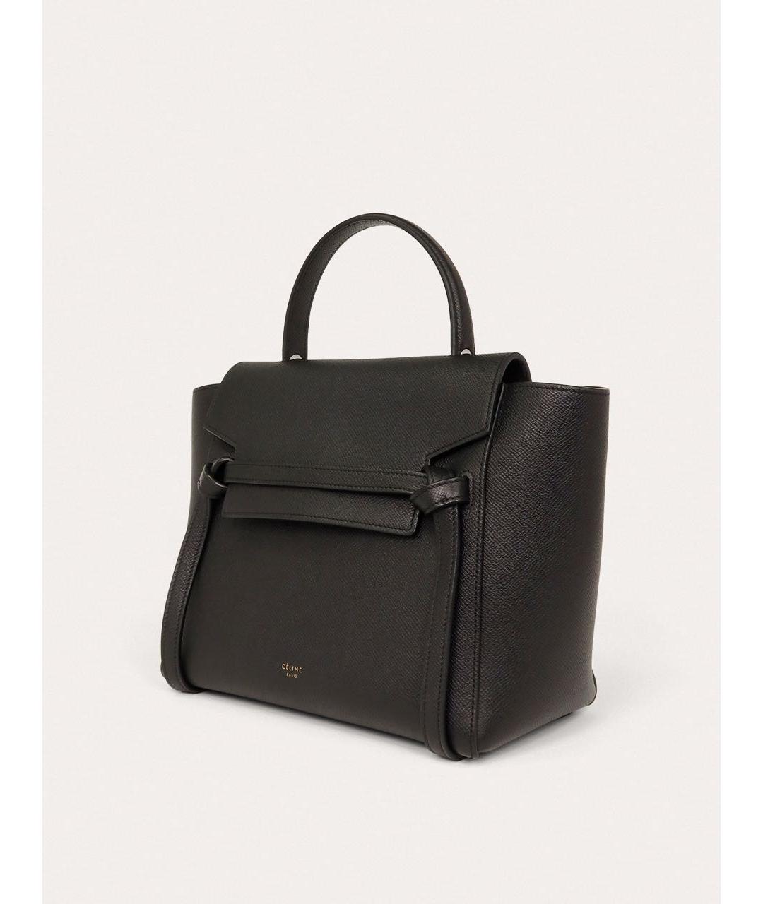 CELINE Черная кожаная сумка через плечо, фото 2