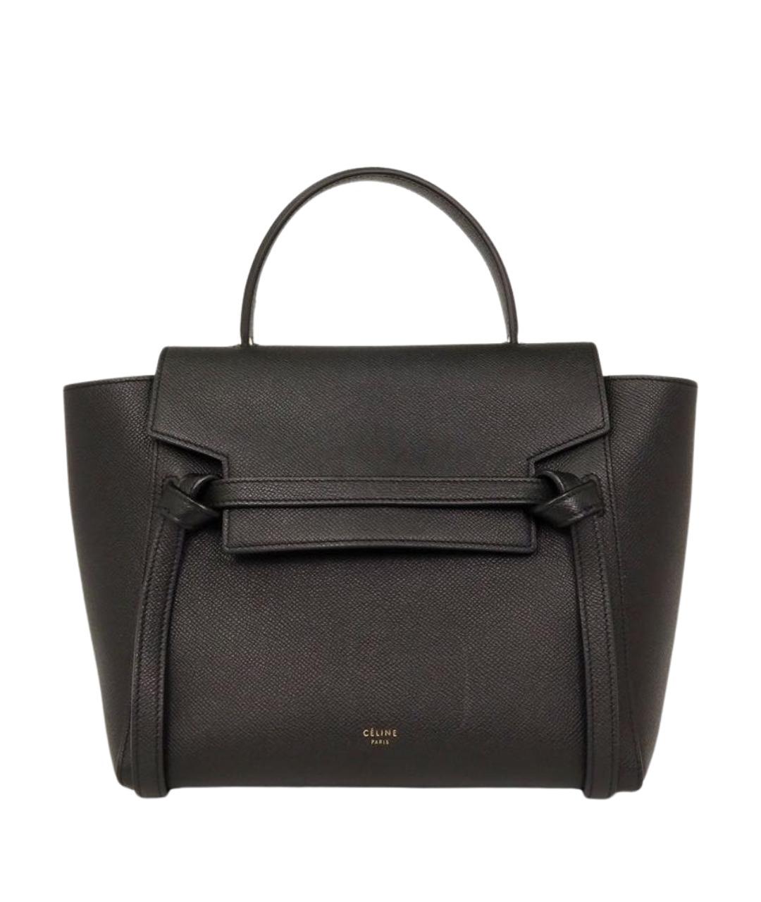 CELINE Черная кожаная сумка через плечо, фото 1