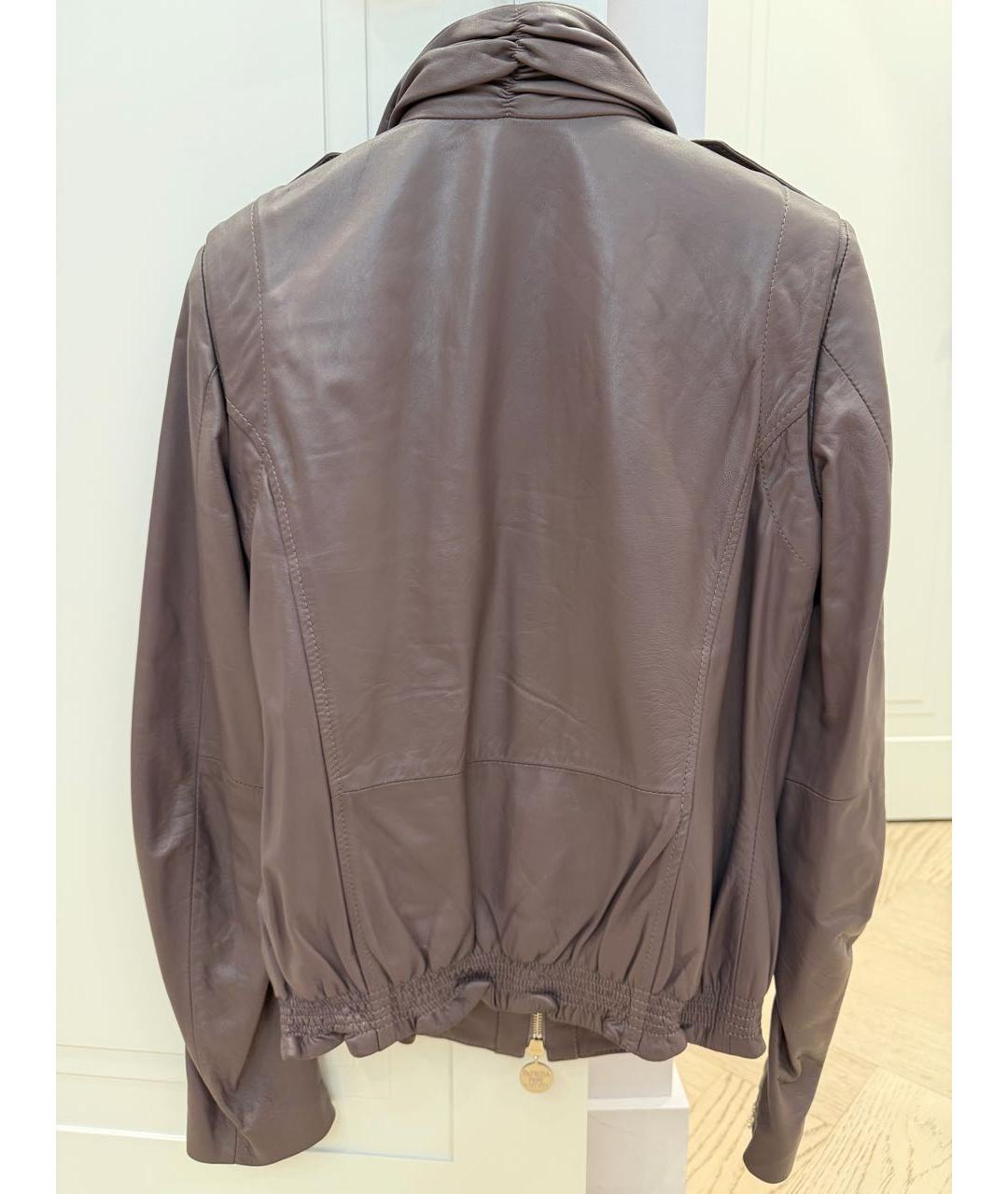 PATRIZIA PEPE Фиолетовая кожаная куртка, фото 3