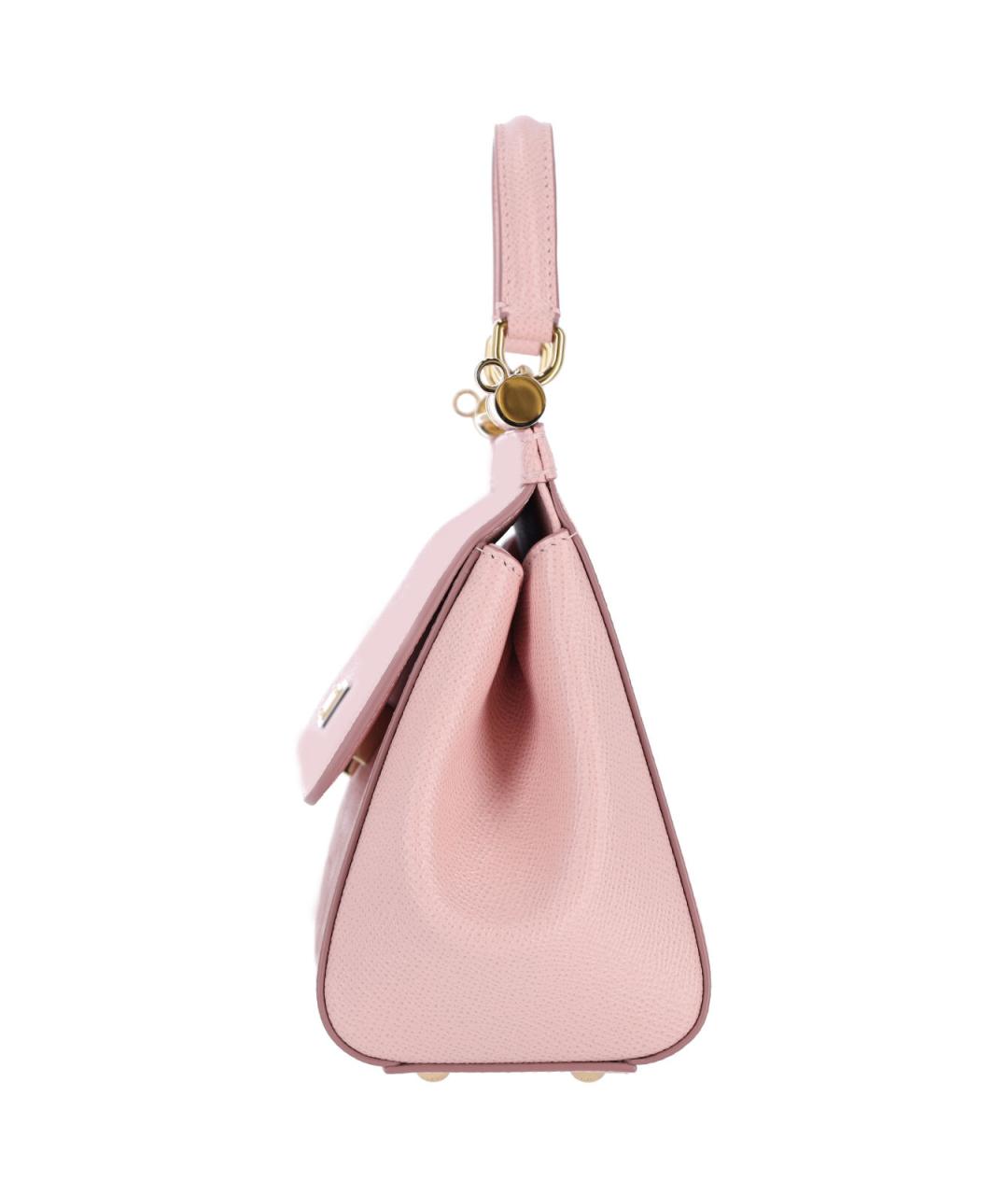 DOLCE&GABBANA Розовая кожаная сумка тоут, фото 5