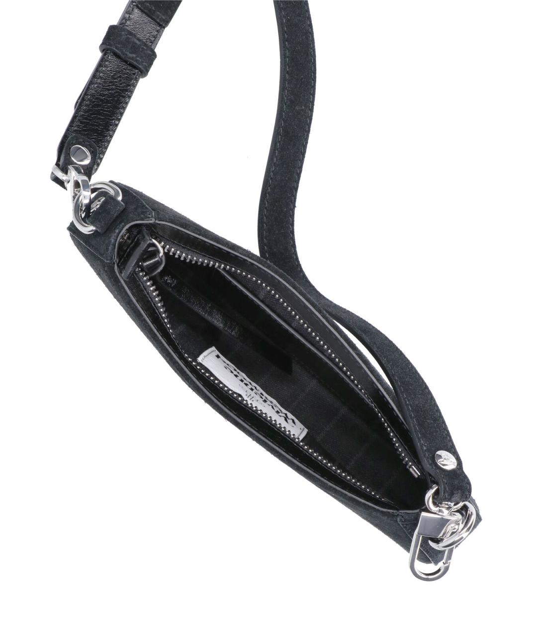 VIVIENNE WESTWOOD Черная кожаная сумка через плечо, фото 4