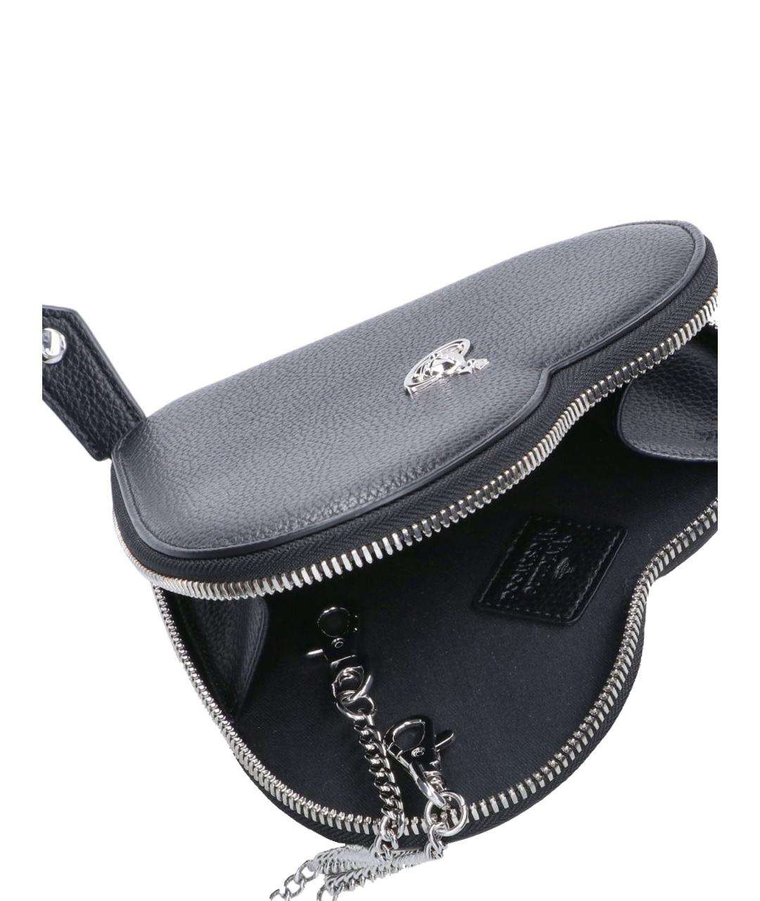 VIVIENNE WESTWOOD Черная сумка через плечо из искусственной кожи, фото 4