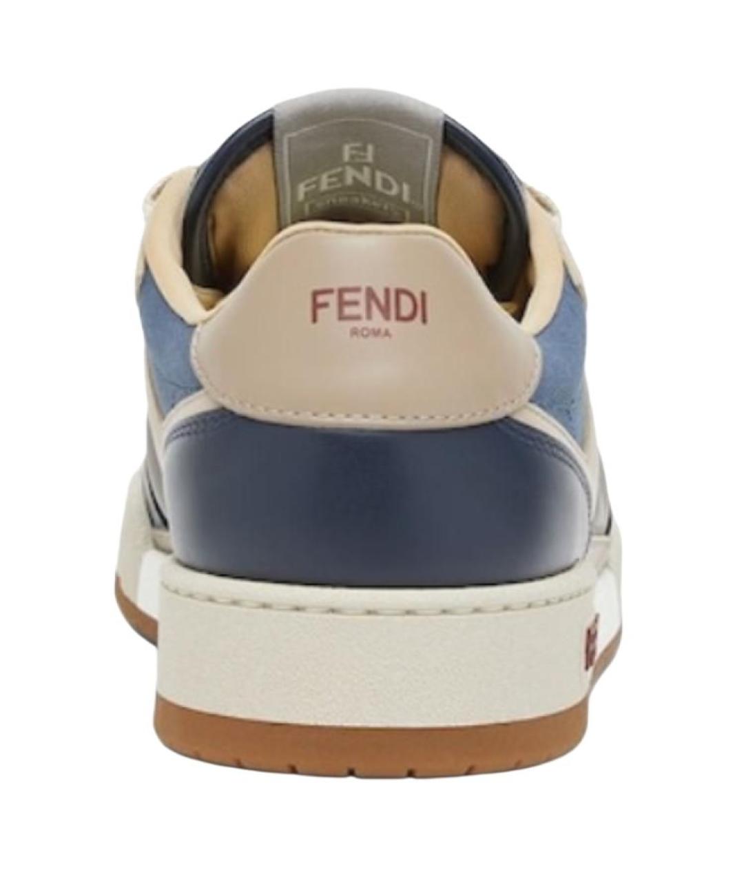 FENDI Синие низкие кроссовки / кеды, фото 5