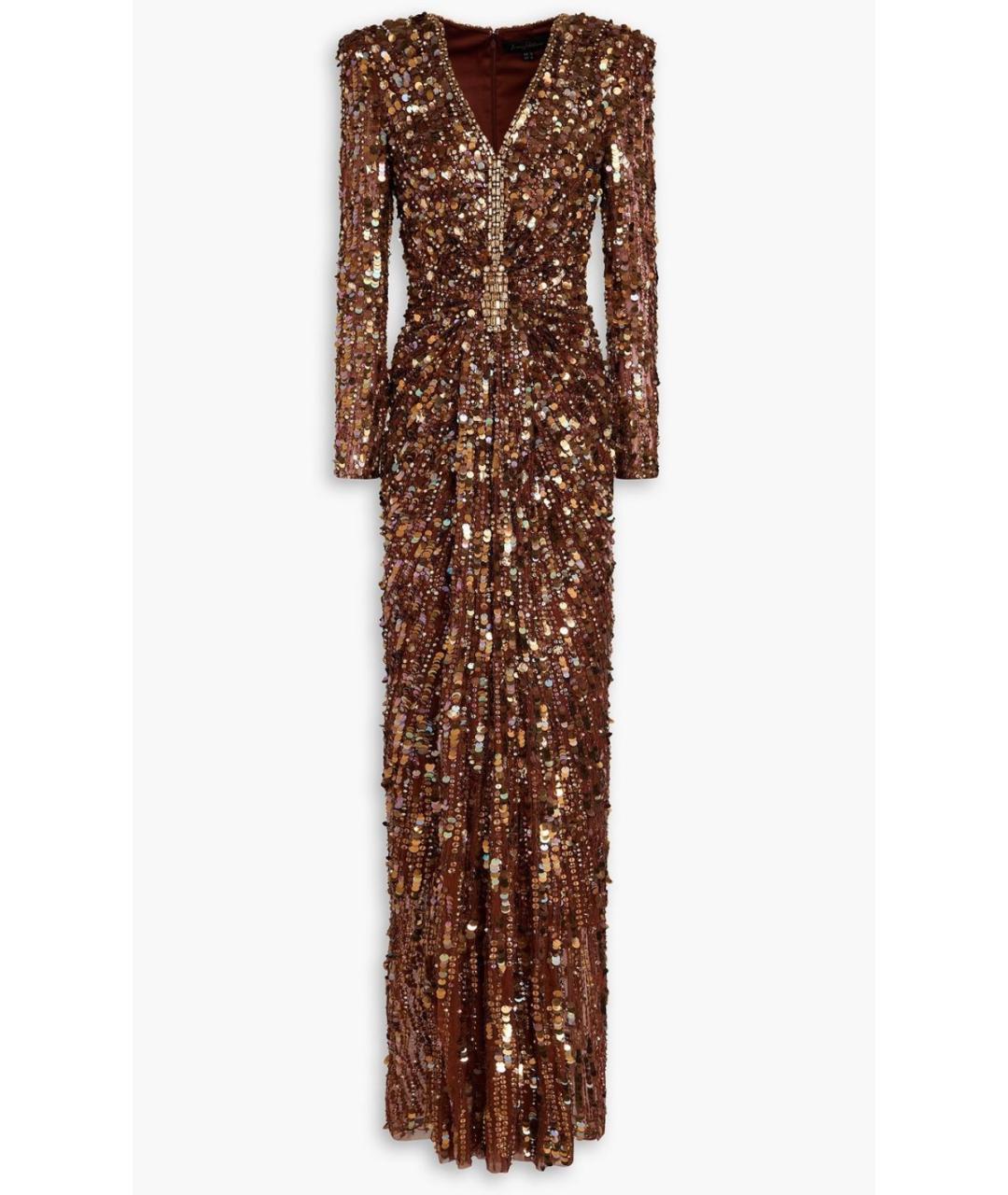 JENNY PACKHAM Коричневое коктейльное платье, фото 5