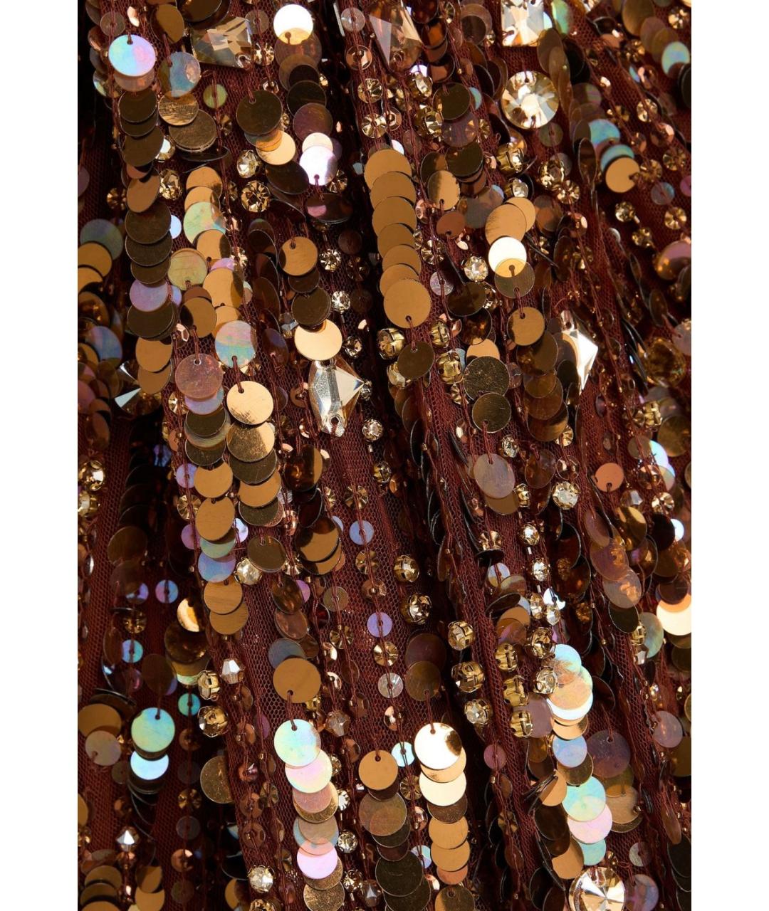 JENNY PACKHAM Коричневое коктейльное платье, фото 4