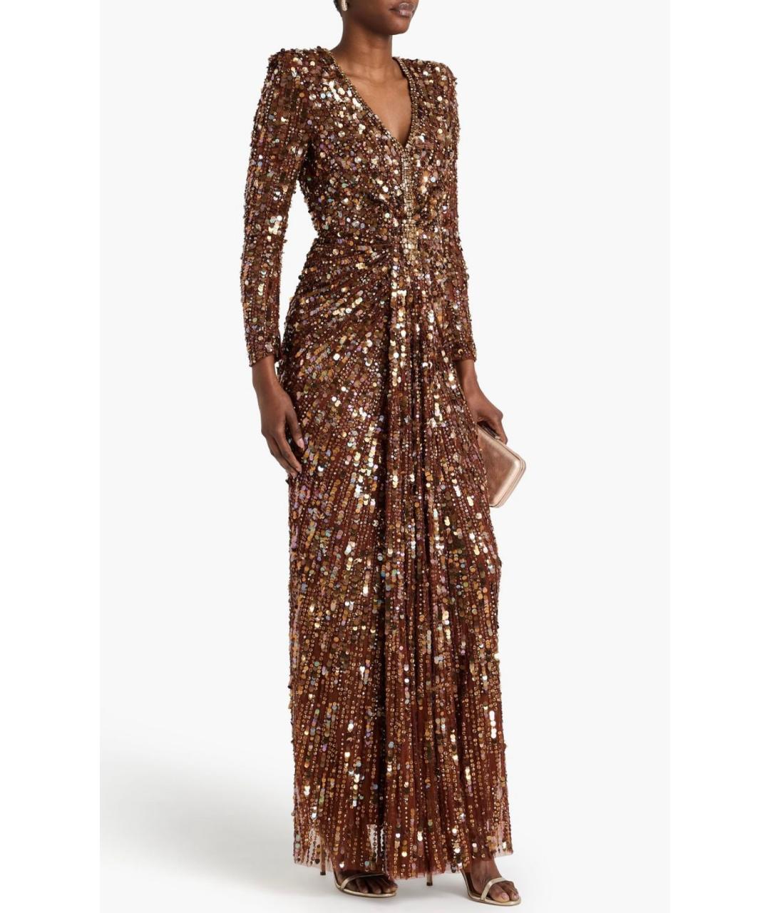 JENNY PACKHAM Коричневое коктейльное платье, фото 2