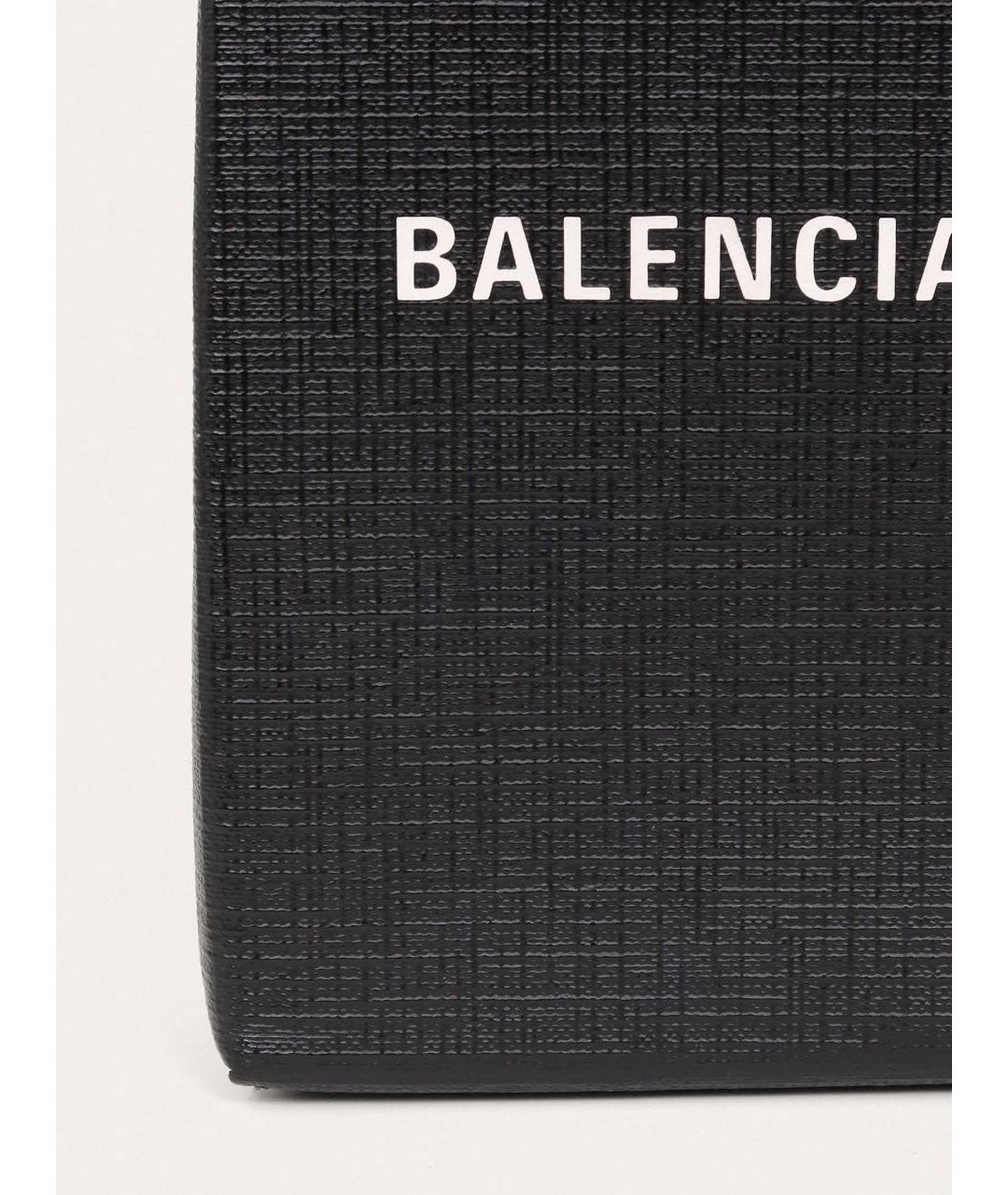 BALENCIAGA Черная кожаная сумка через плечо, фото 5