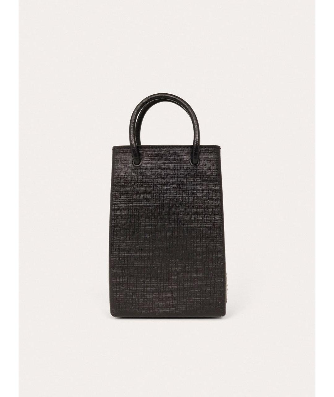 BALENCIAGA Черная кожаная сумка через плечо, фото 3