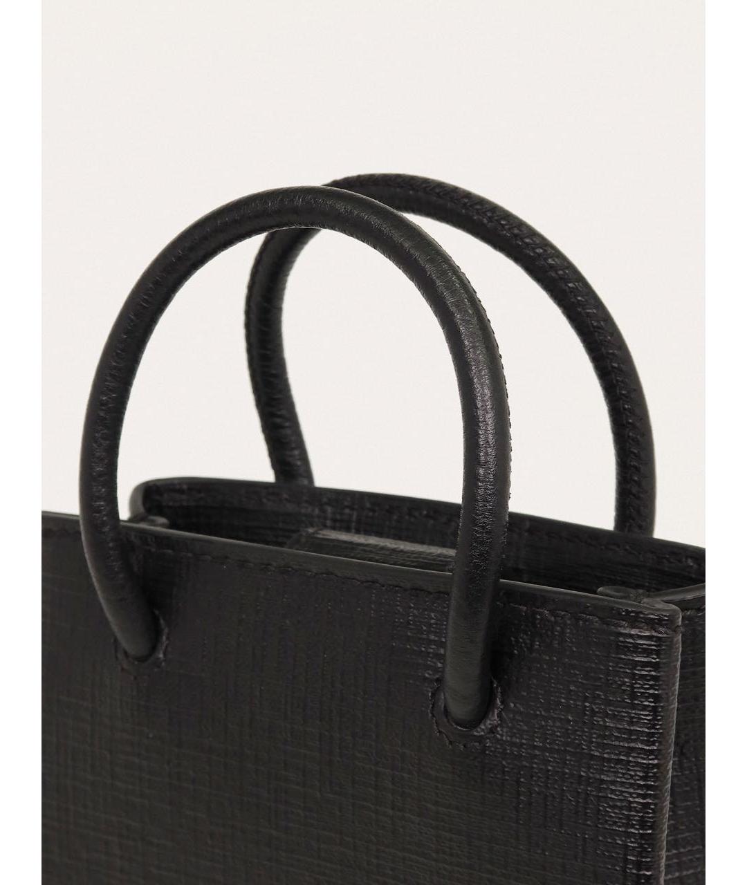 BALENCIAGA Черная кожаная сумка через плечо, фото 7