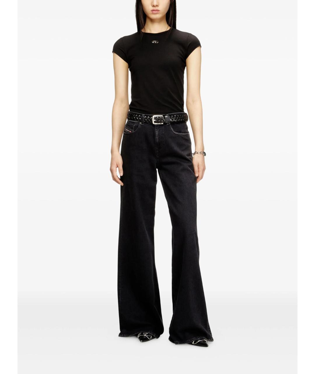 DIESEL Черная хлопковая футболка, фото 2