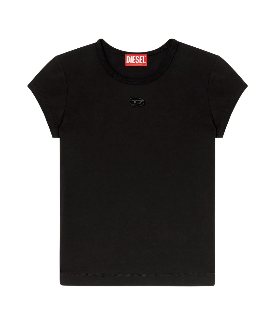 DIESEL Черная хлопковая футболка, фото 1