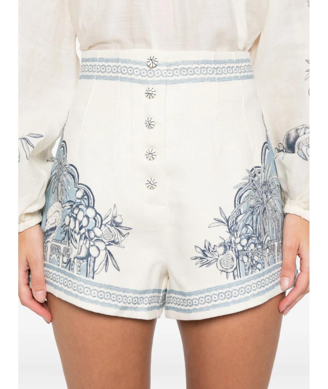 Alemais Белые льняные шорты, фото 5