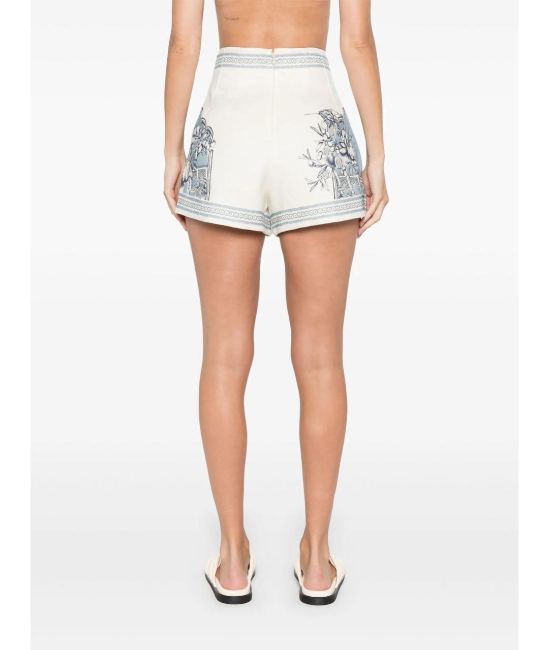 Alemais Белые льняные шорты, фото 4