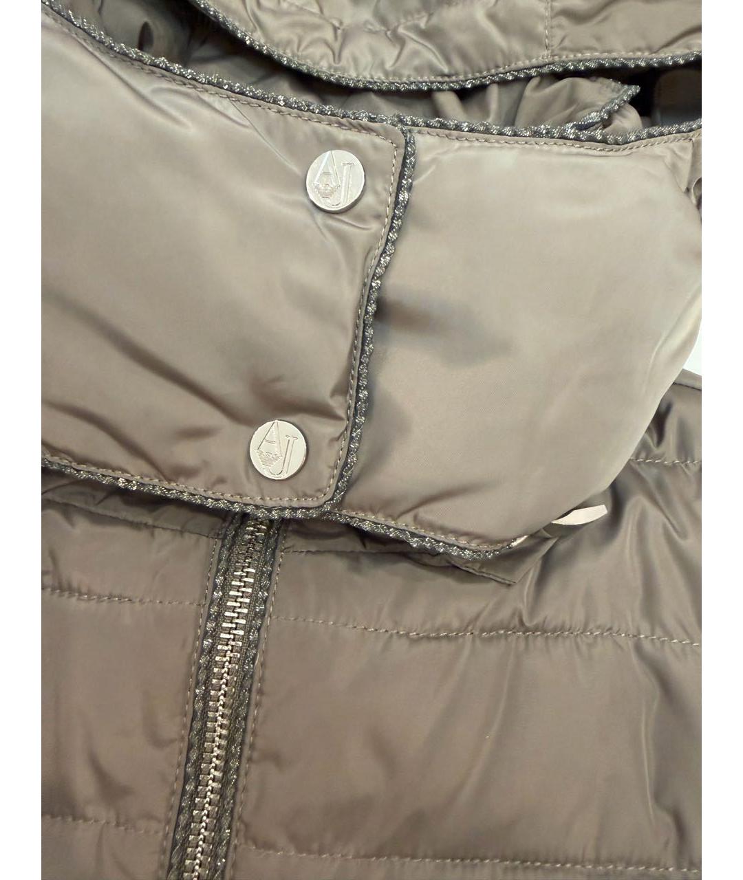 ARMANI JEANS Серая полиэстеровая куртка, фото 4