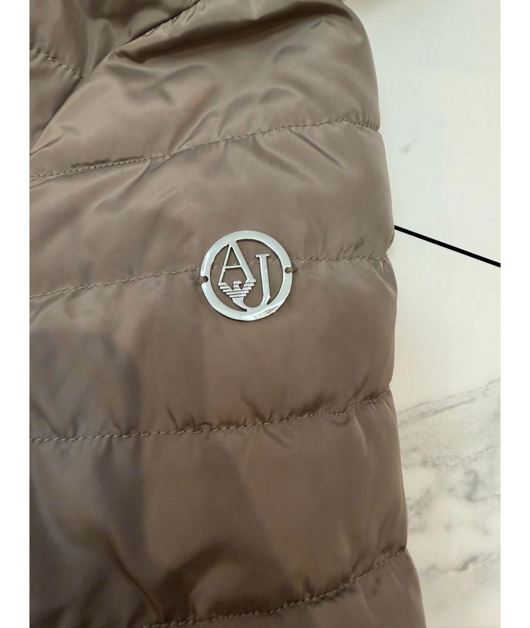 ARMANI JEANS Серая полиэстеровая куртка, фото 6