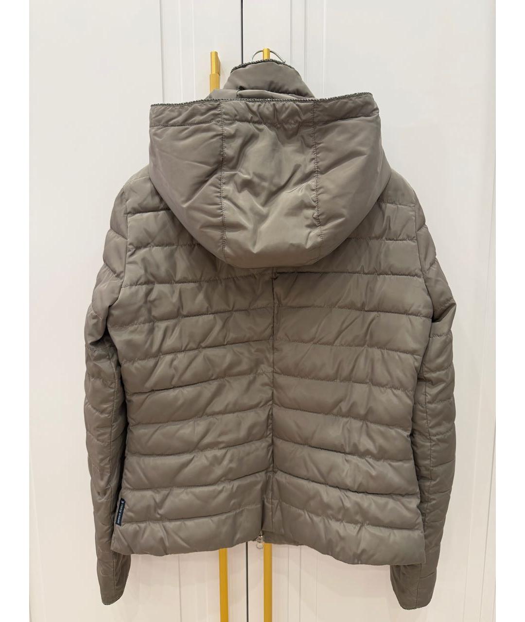 ARMANI JEANS Серая полиэстеровая куртка, фото 2