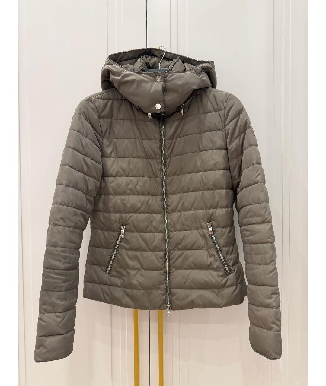 ARMANI JEANS Серая полиэстеровая куртка, фото 7