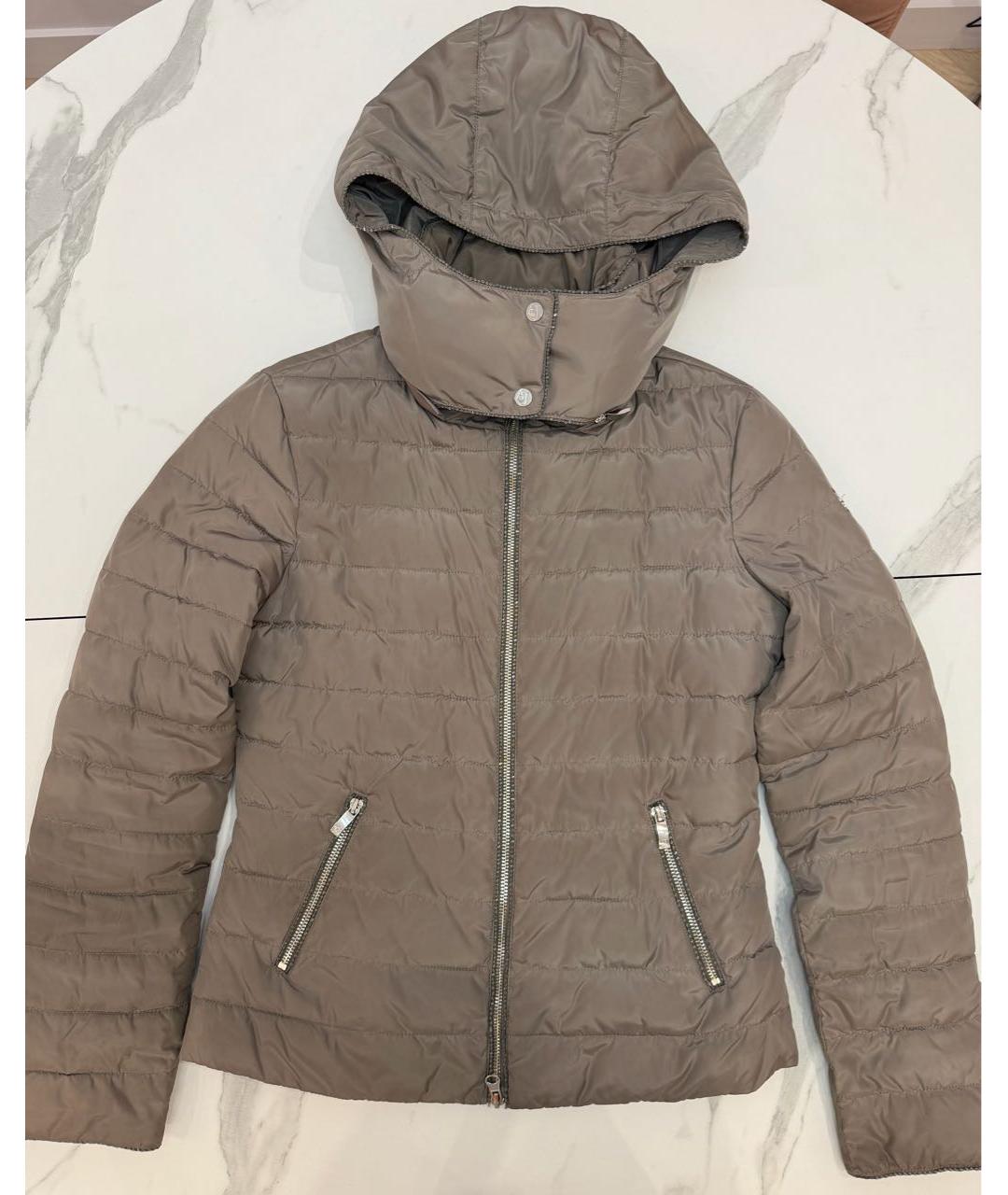 ARMANI JEANS Серая полиэстеровая куртка, фото 3