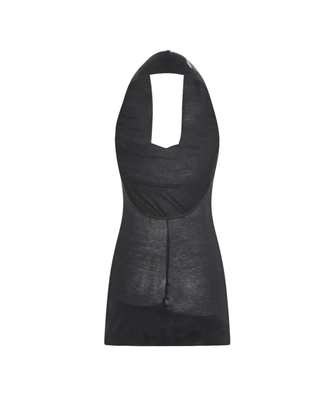RICK OWENS Черная хлопковая майка, фото 2