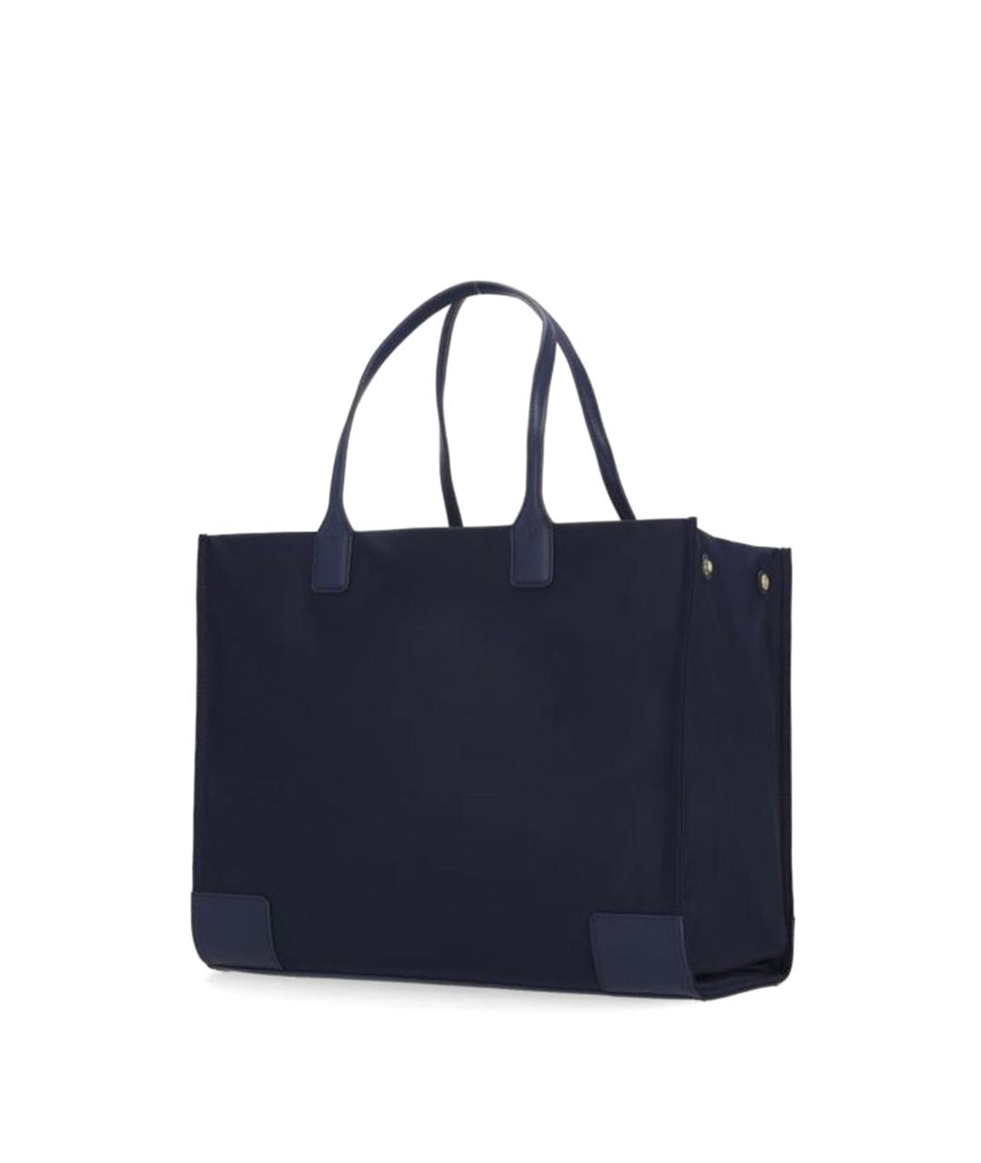 TORY BURCH Синяя синтетическая сумка тоут, фото 2