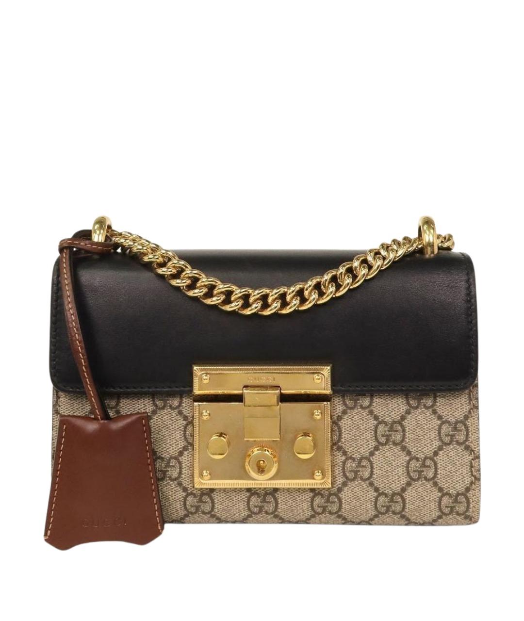 GUCCI Бежевая кожаная сумка через плечо, фото 1