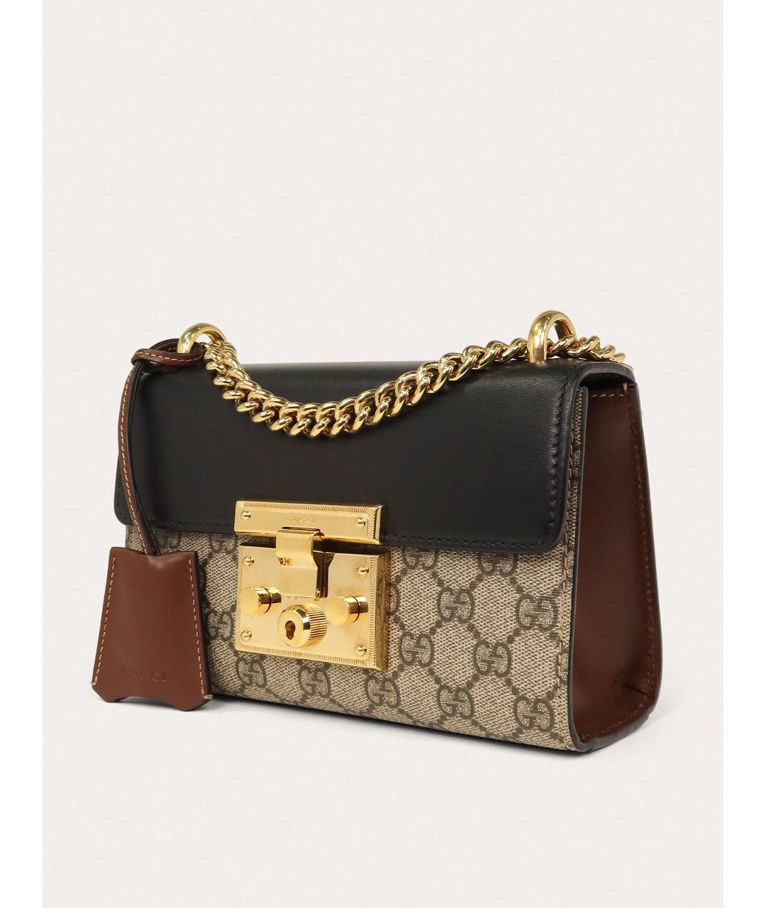 GUCCI Бежевая кожаная сумка через плечо, фото 2