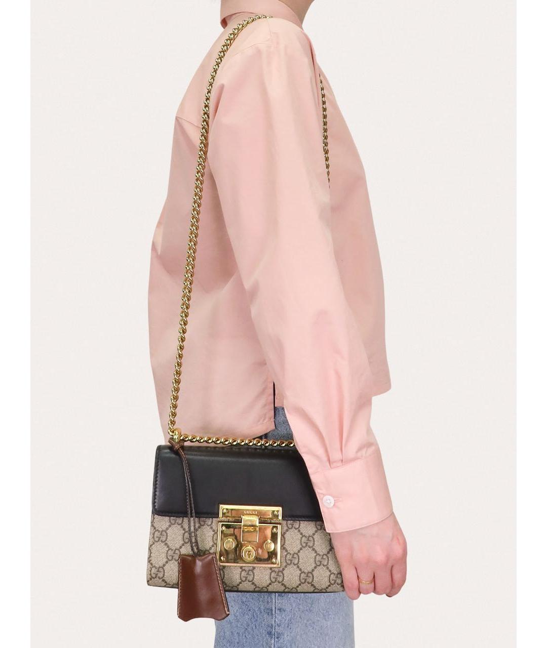 GUCCI Бежевая кожаная сумка через плечо, фото 8